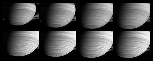 Cassini Saturn PIA05386: Merging Saturnian Storms